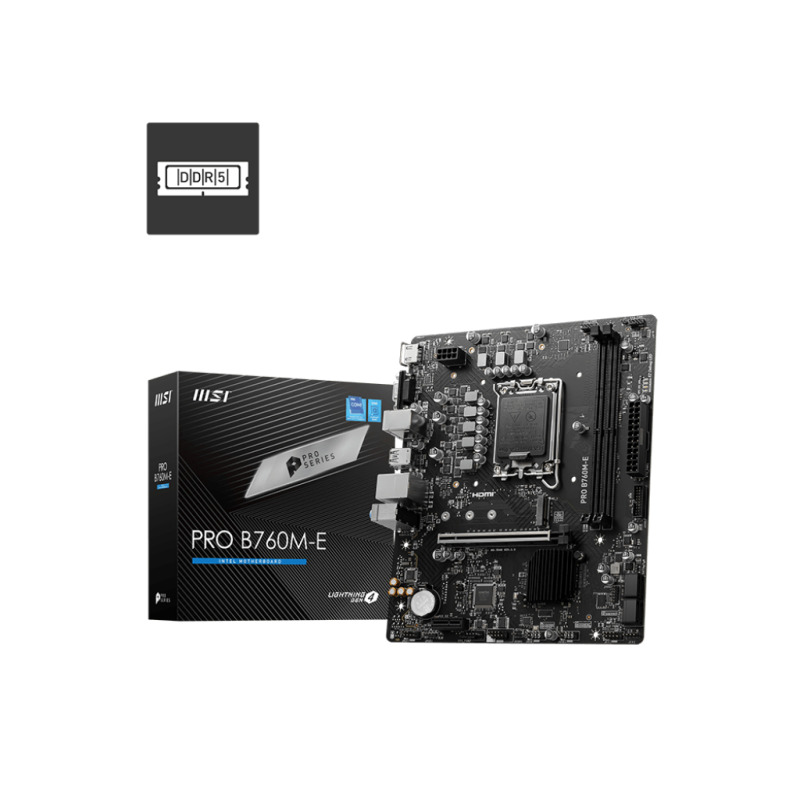 MB MSI B760 INTEL S-1700 14A/13A/12A GEN/2X DDR5 4800/1XDP/HDMI/M.2/4X USB3.2/USB-C/ATX/GAMA MEDIA/RGB